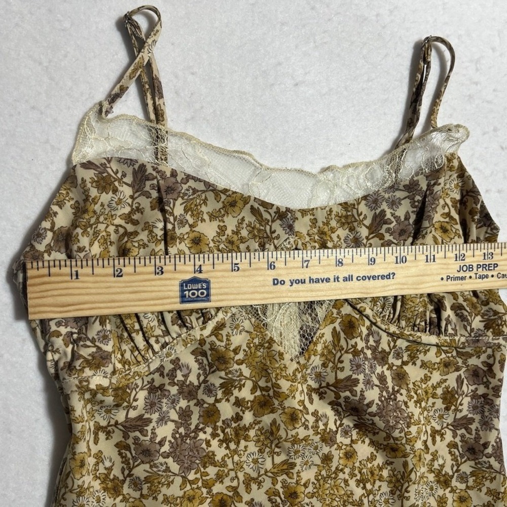 Forever 21 Y2K Floral Lace Slip Dress XS Boho Fairy Grunge Coquette Mini - Picture 3 of 5